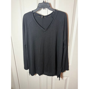Banana Republic Black Long Sleeve V-Neck Tee XL